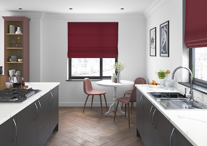 Kent, Wine - Twist&Fit Roman Blind - Image 5